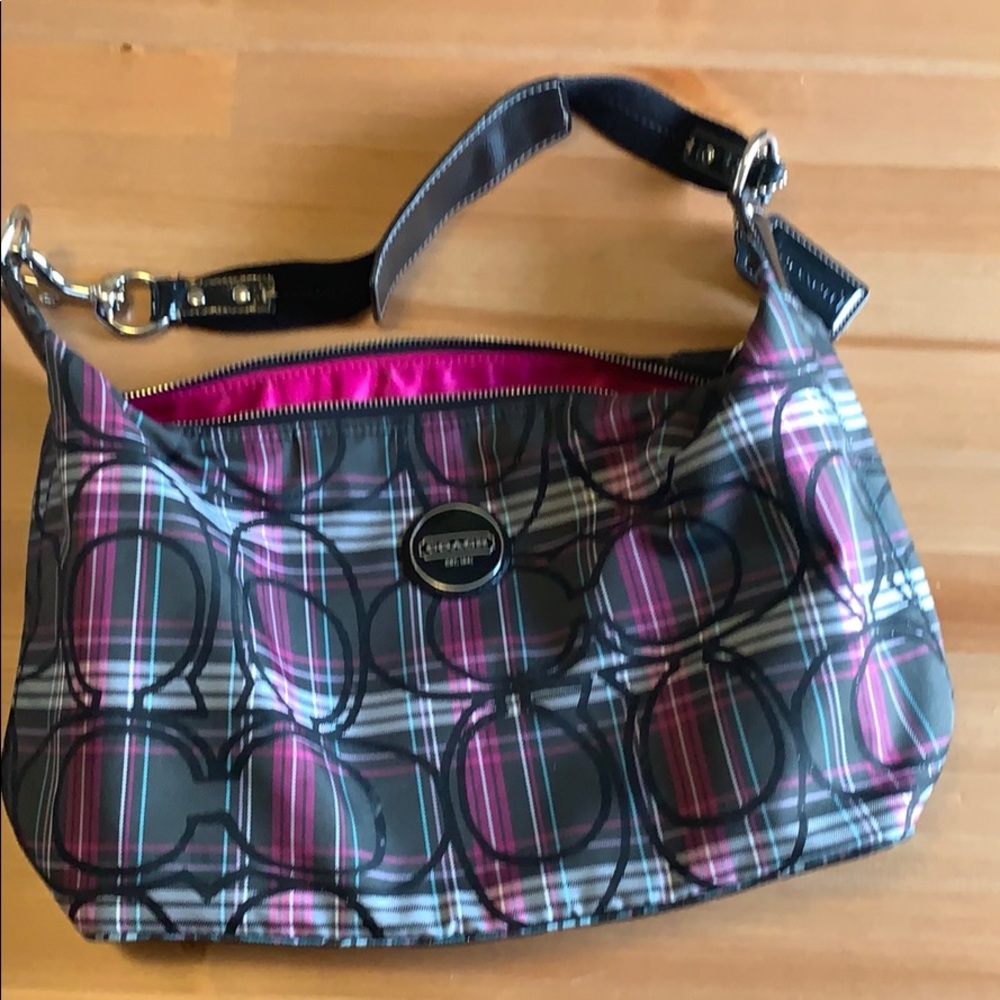 Coach Poppy Tartan shoulder bag